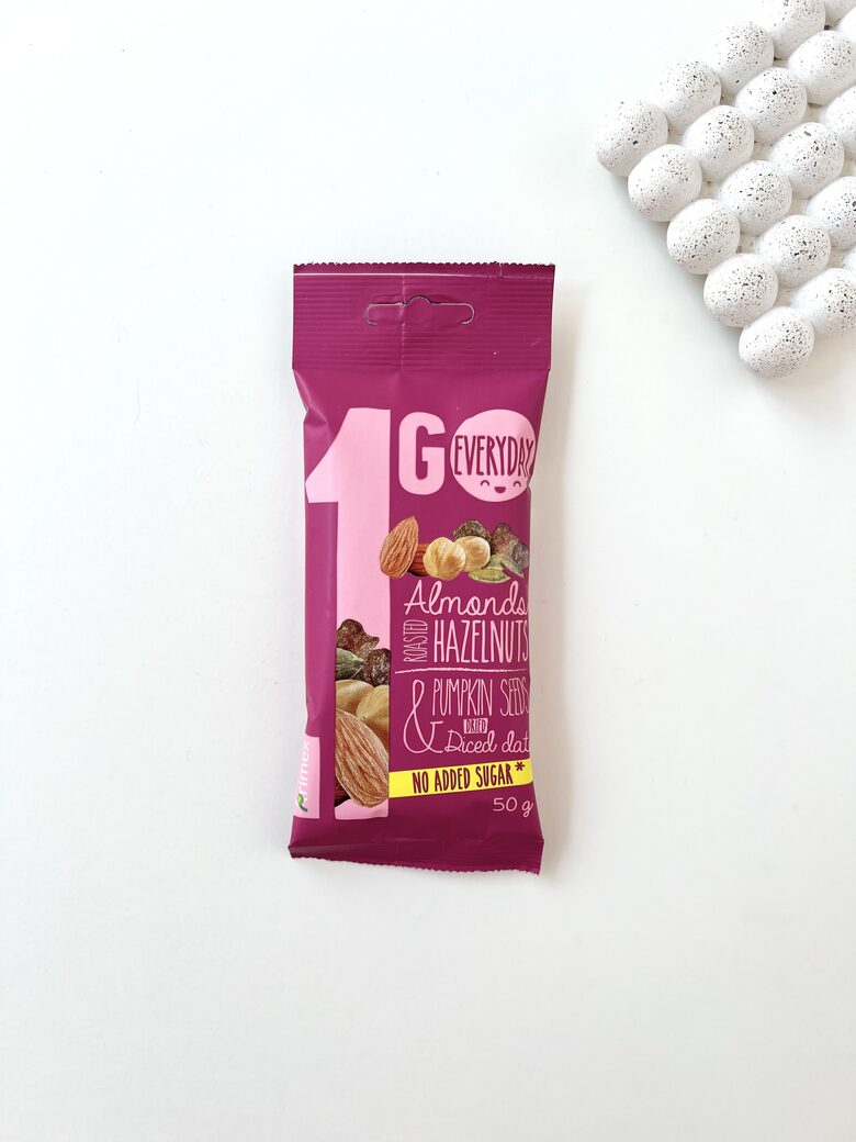 MAISĪJUMS, RIEKSTU, SĒKLU UN DATEĻU, 1GO, 50G