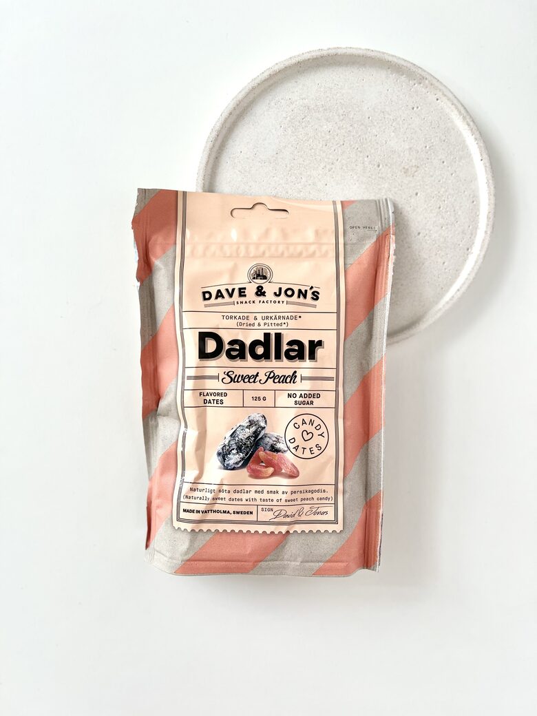 DATELES AR GARŠU, SWEET PEACH, DAVE & JON’S, 125G
