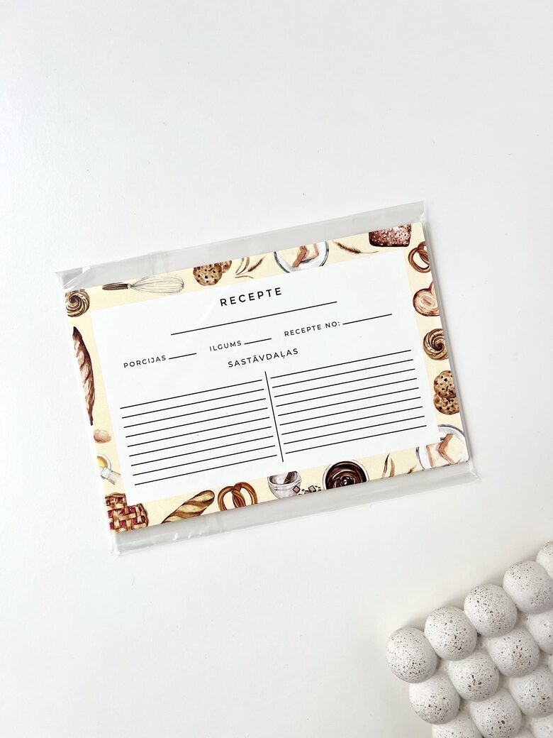 RECEPŠU KARTĪŠU KOMPLEKTS, GATAVO AR MĪLESTĪBU, 10 GAB.