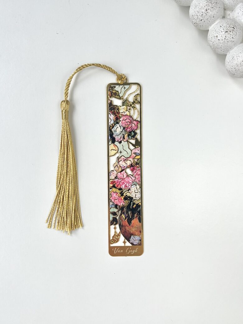 GRĀMATZĪME, METĀLA, AR ZIEDIEM, ROZĀ