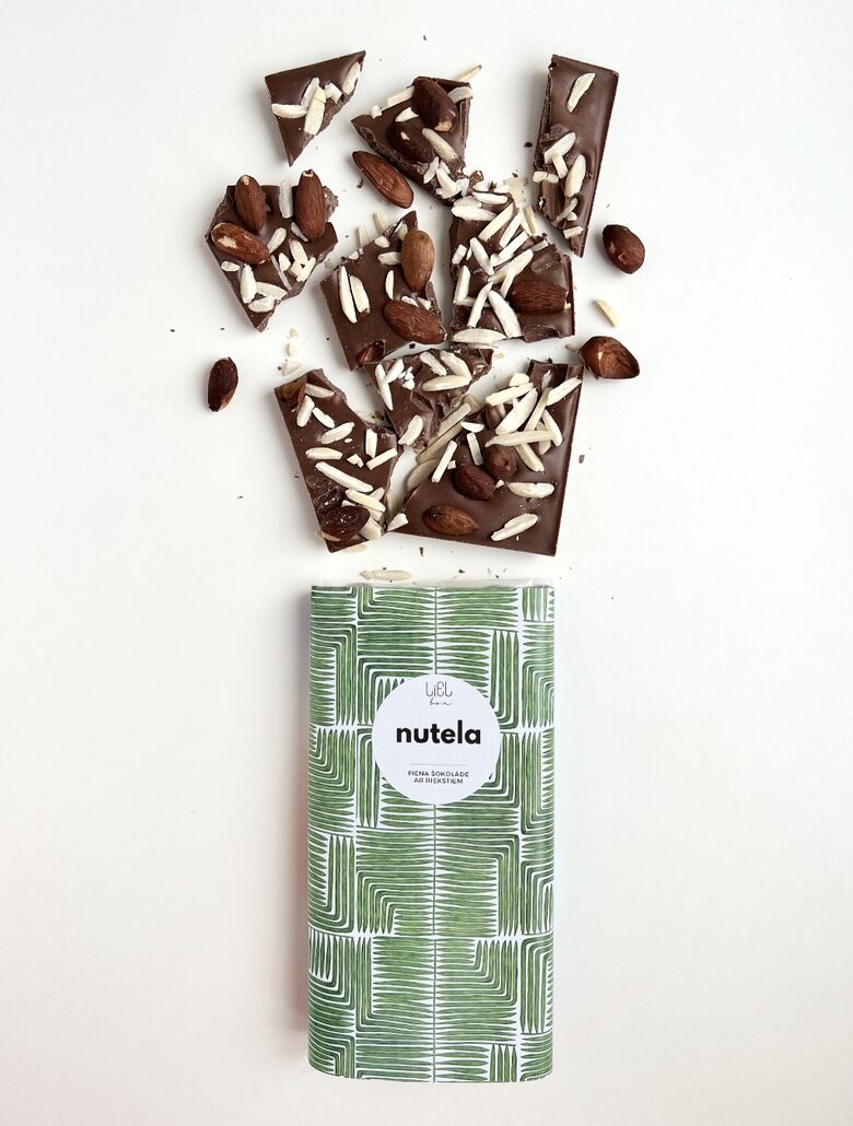 nutela, PIENA ŠOKOLĀDE AR RIEKSTIEM