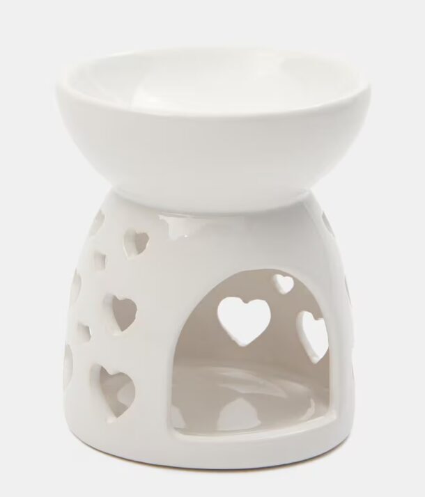 AROMALAMPA, VASKA KAUSĒŠANAI, AR SIRSNIŅĀM, BALTA