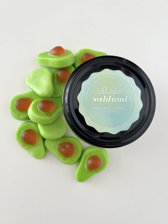 ŽELEJKONFEKTES, LIELISKI SALDUMI, AVOKADO, 75G