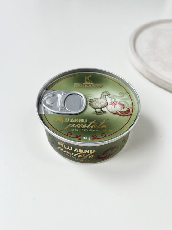 PASTĒTE, DELIKANTO, PĪĻU AKNU, AR SAULĒ KALTĒTIEM TOMĀTIEM, 100G
