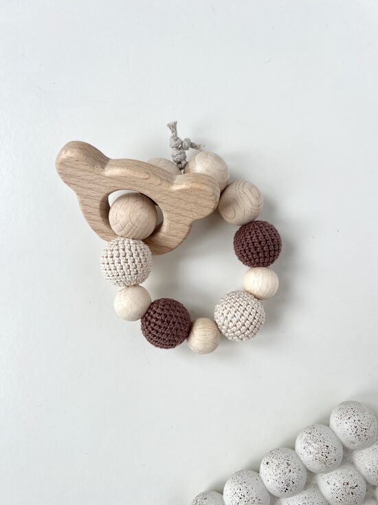 ZOBU GRAUŽAMRIŅĶIS, KOKA, BRŪNS, AR LĀCĪTI