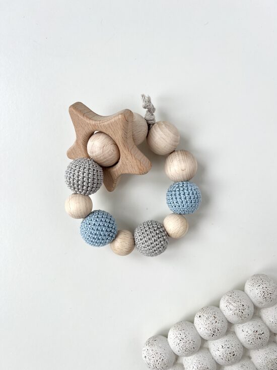 ZOBU GRAUŽAMRIŅĶIS, KOKA, ZILS, AR ZVAIGZNĪTI