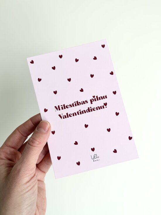 LIELBOX APSVEIKUMA KARTĪTE, MĪLESTĪBAS PILNU VALENTĪNDIENU!, A6