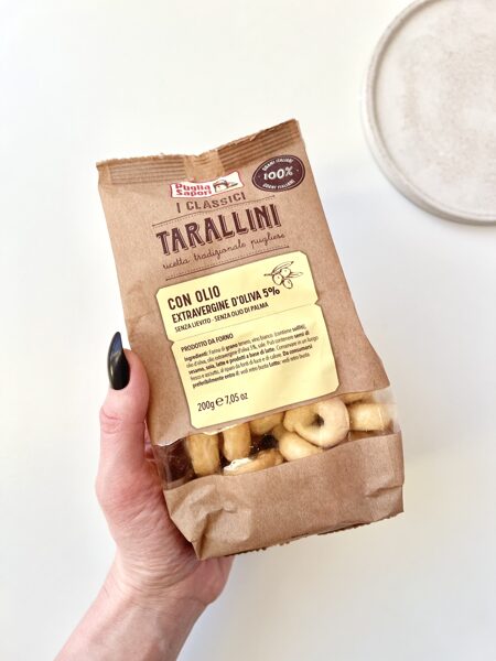 ITĀĻU UZKODA TARALLINI, AR EXTRA VIRGIN OLĪVEĻĻU, 200G