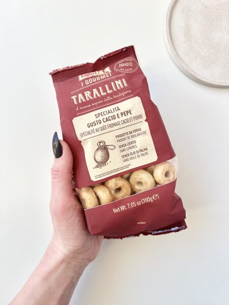 ITĀĻU UZKODA TARALLINI, AR SIERU UN PIPARIEM, 200G